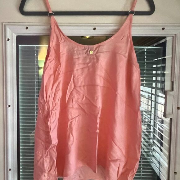 VOLCOM PEACH FLOWY TANK TOP BLOUSE SIZE XS - Picture 1 of 2